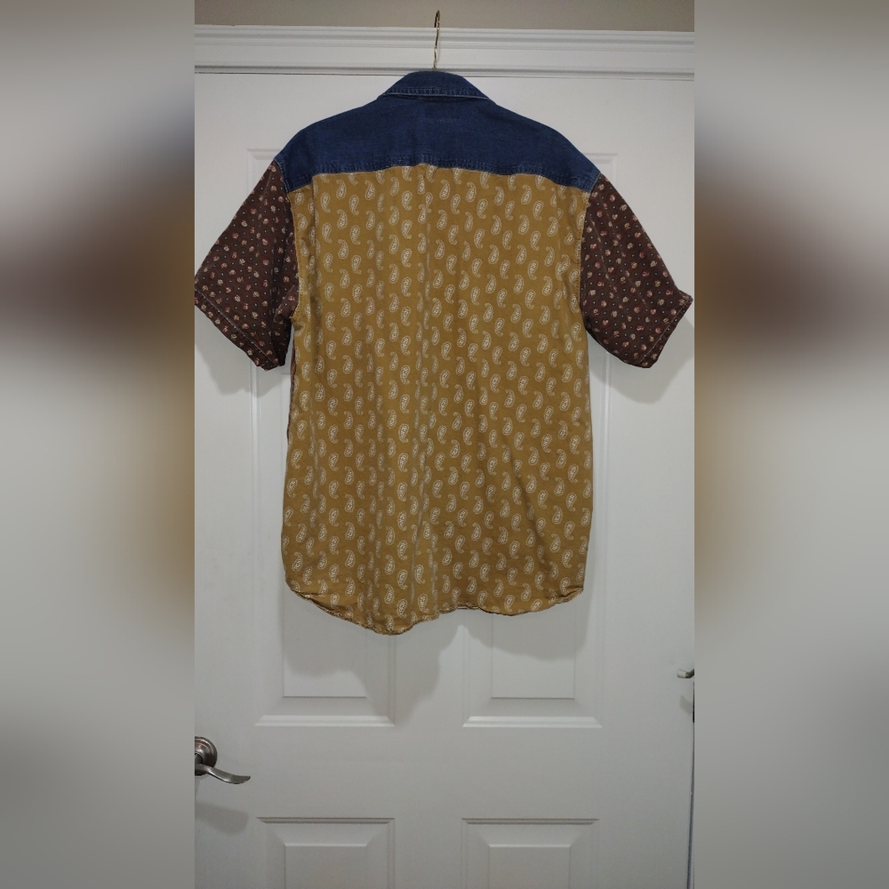 Guess Vintage Multiple Pattern Button Down Shirt … - image 3